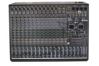 Audio Mixer 12 Mono + 2 Stereo Music Channels Dual Effects and Bluetooth